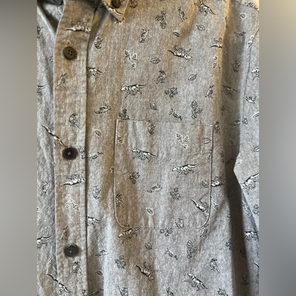 FRANK & OAK Animal Print button down cotton shirt - Picture 4 of 7